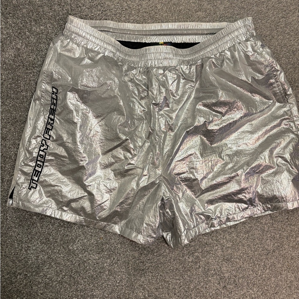 Teddy Fresh Silver and Black Shorts